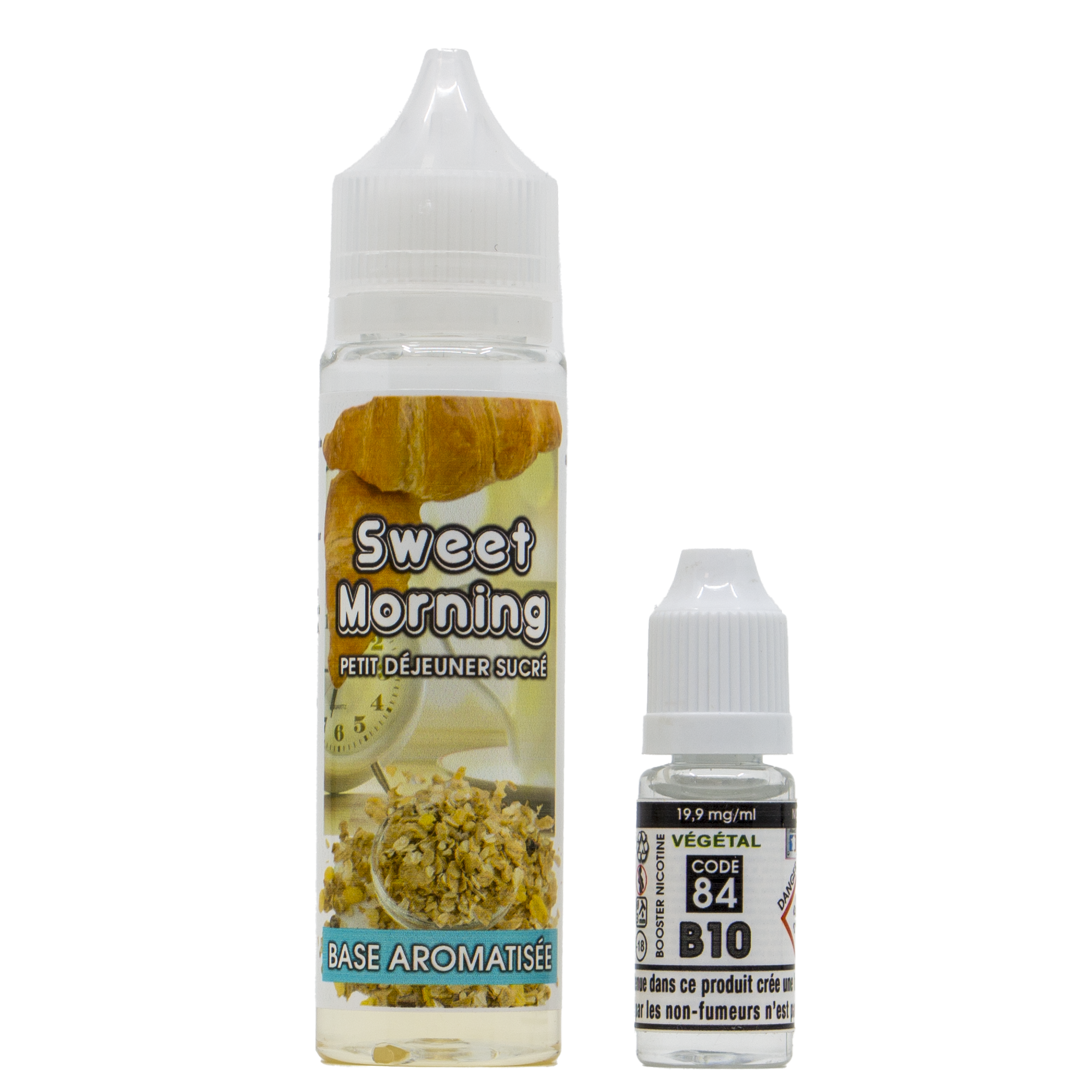 E-liquide 50 ml Sweet Morning Végétal Code 84 + booster E-liquide 50 ml Sweet Morning Végétal Code 84 + booster