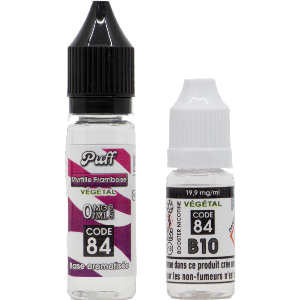 Base PUFF Myrtille Framboise 10ML + 1 BOOSTER B10 NATURE