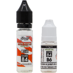 Base PUFF Fruits rouges 10ML + BOOSTER B6 NATURE