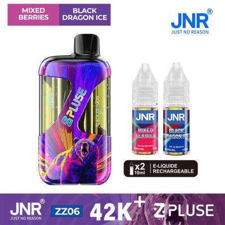 PUFF JNR Z PLUSE 42000 20mg MIXED BERRY + BLACK DRAGON ICE
