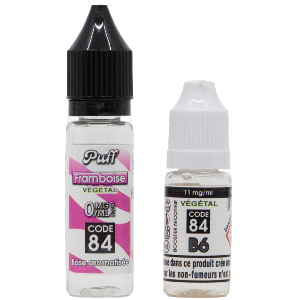 Base PUFF Framboise 10ML + BOOSTER B6 NATURE
