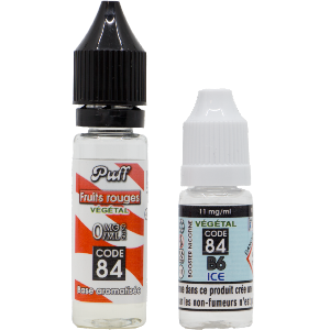 Base PUFF Fruits rouges 10ML + BOOSTER B6 ICE