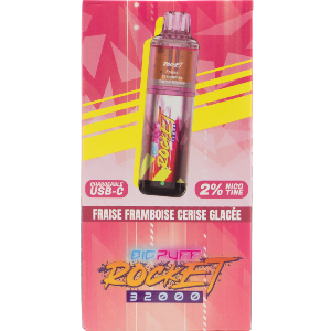 BIG PUFF ROCKET FRAISE FRAMBOISE CERISE 20mg