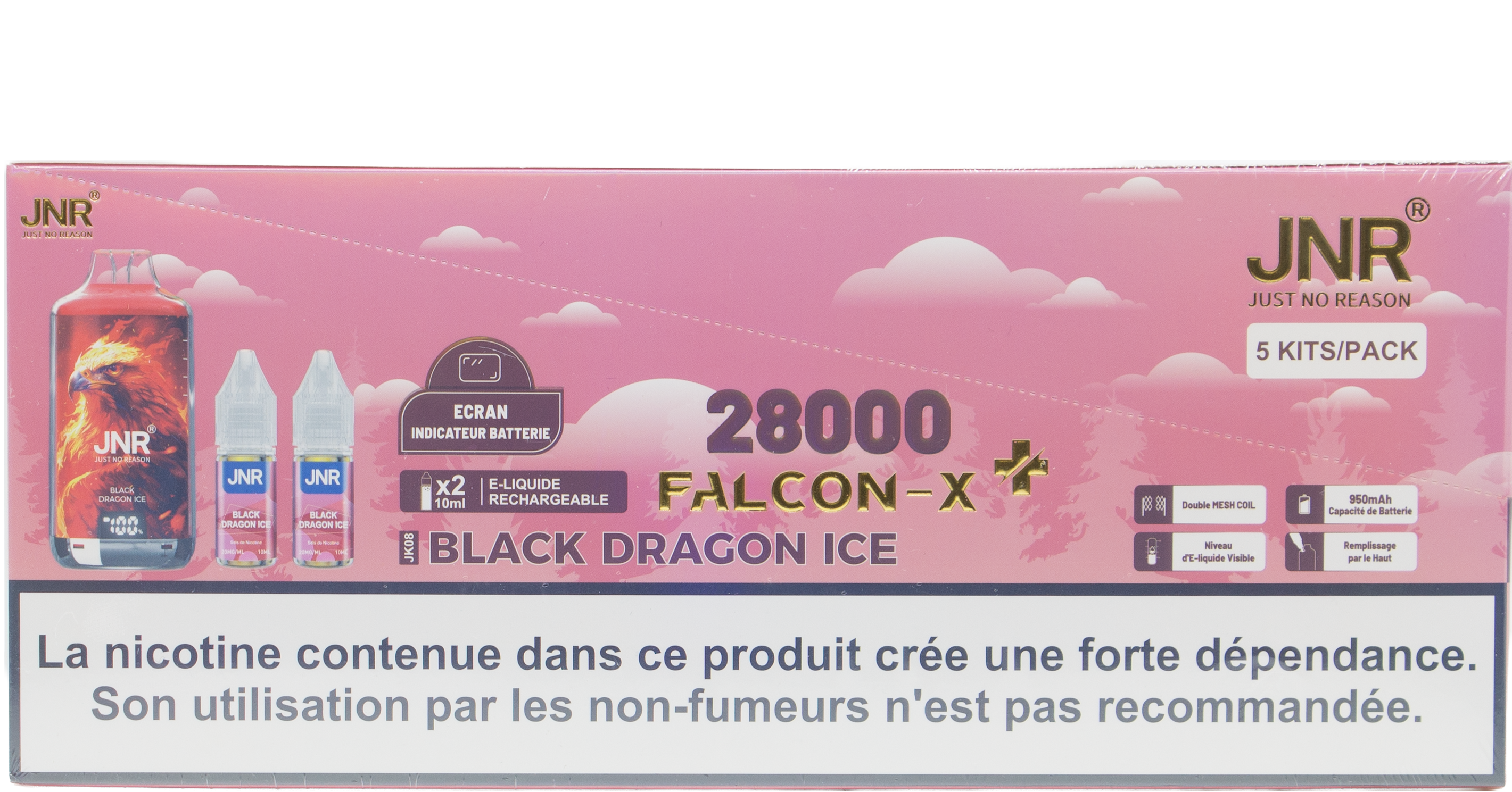 PUFF FALCON X 28000 20mg BLACK DRAGON ICE JNR