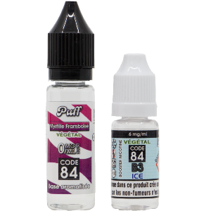 Base PUFF Myrtille Framboise 10ML + 1 BOOSTER B3 ICE