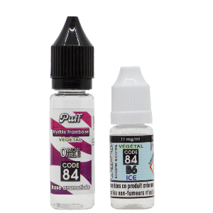 Base PUFF Myrtille Framboise 10ML + 1 BOOSTER B6 ICE