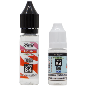 Base PUFF Fraise 10ML + BOOSTER B6 ICE