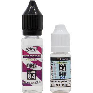 Base PUFF Myrtille Framboise 10ML + 1 BOOSTER B10 ICE